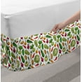 thumbnail image 2 of Vegetables Bed Skirt, Continuous Pattern with Detailed Colored Drawn Delicious Natural Healthy Food, Elastic Bedskirt Dust Ruffle Wrap Around for Bedding Decor, 4 Sizes, Multicolor, by Ambesonne, 2 of 2
