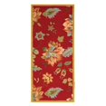 SAFAVIEH Chelsea Emmet Floral Wool Runner Rug, Red, 2'6" x 10