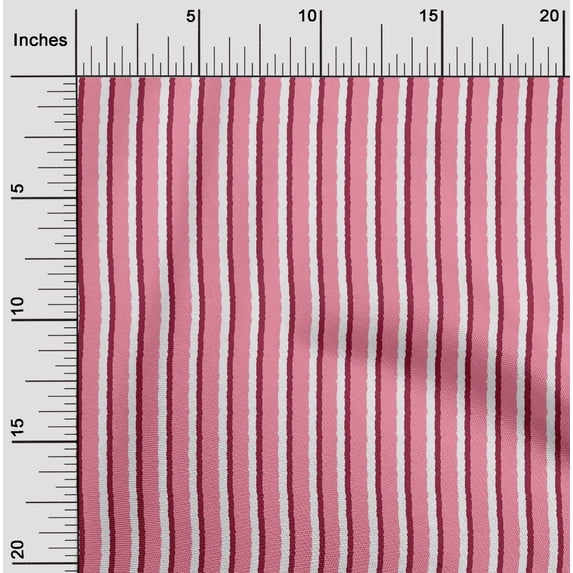 oneOone Viscose Chiffon Fabric Stripe Block Print Fabric By Yard 42 Inch Wide