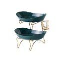 thumbnail image 3 of Moderno frutero Cesta Soporte de almacenamiento Plato de té Bandeja para servir Soporte Estante Decorativo en capas Postre Baño Encimera , 2 niveles verde Baoblaze Cesta de frutero, 3 of 8