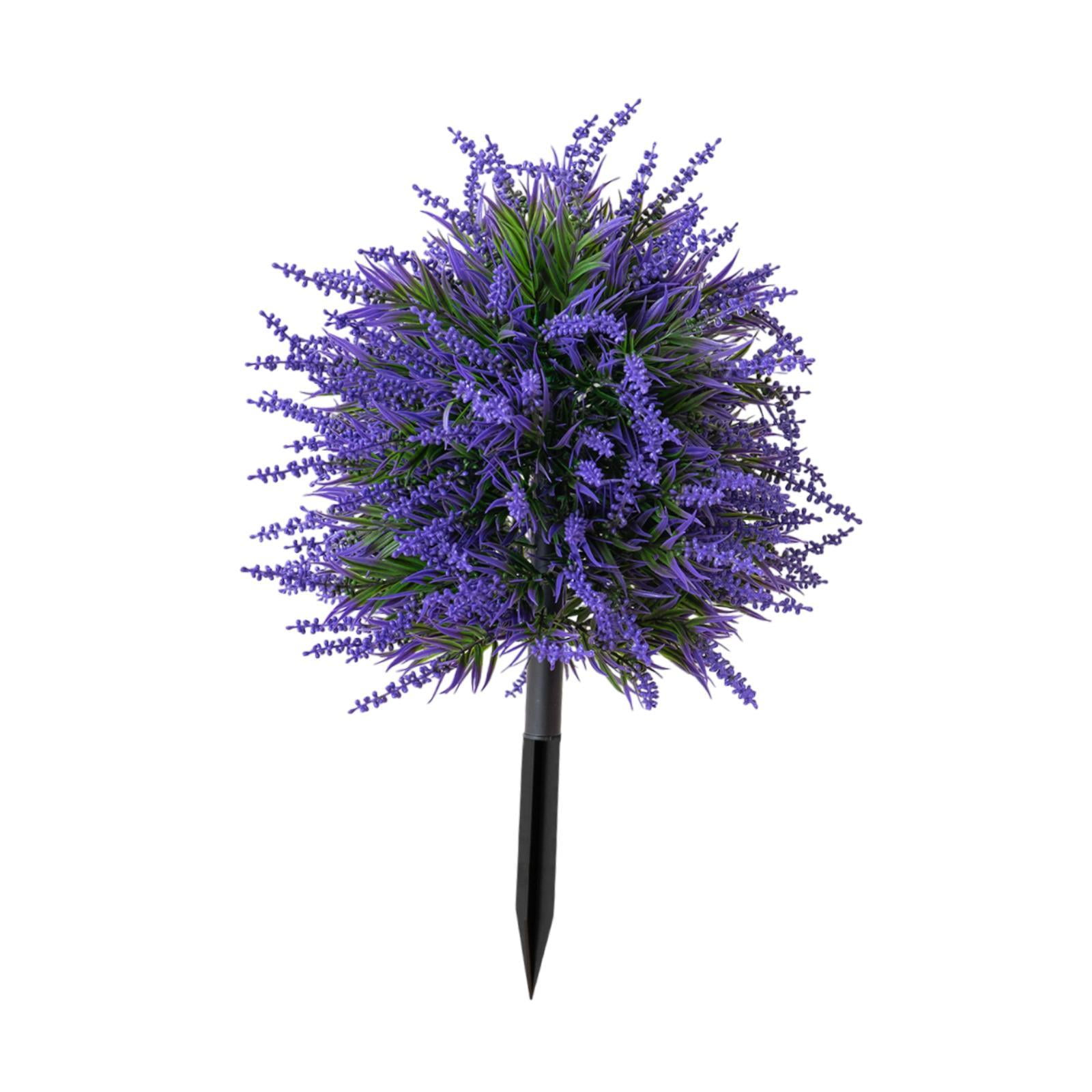 TISHITA Artificial Lavender Flower Artificial Topiary Ball Tree with Flowers Indoor Yard Entryway Courtyard Outside Porch Fake Plants