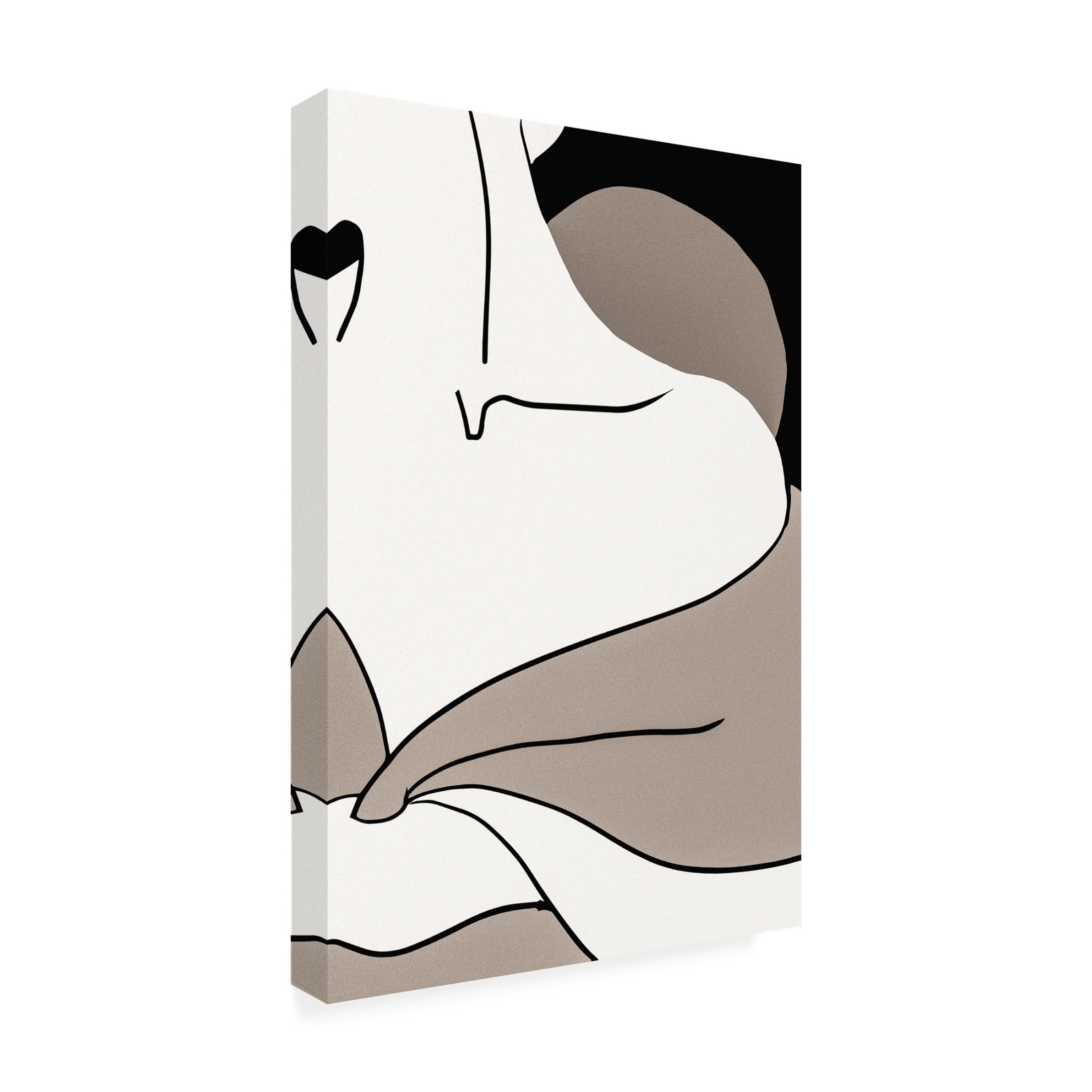 Pictufy Studio II 'Matisse Shoulder Vector 2 Black' Canvas Art - 22 x 32 Inches