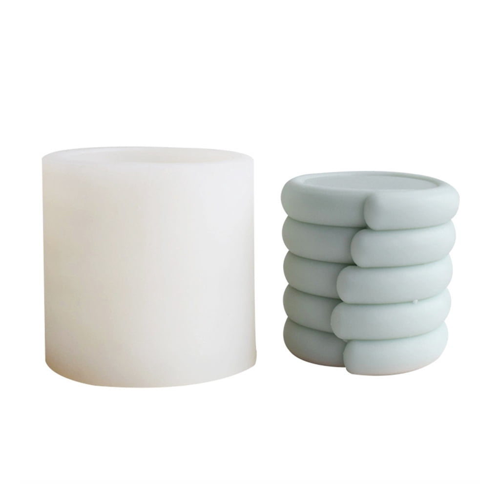 Geemin Candle Silicone Mould Geometric Twisted Epoxy Resin Mold for DIY Candle Making Handmade Crafts Home Decorations