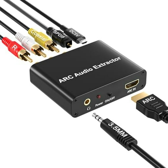 HDMI ARC Audio Extractor with Optical Coaxial and Stereo RCA Converter