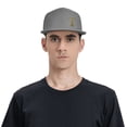 thumbnail image 4 of ZICANCN Alphabet T Pattern Baseball Caps, Trucker Hats for Men And Women, Adjustable Breathable Flat Caps, Gray, 4 of 6