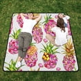 thumbnail image 5 of Pink Pineapples Beach Blanket Outdoor Picnic Mat Sandproof Waterproof Foldable for Camping Travel Hiking, 5 of 6