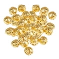 thumbnail image 1 of 100 piezas de de filigrana de color dorado ahuecado espaciador de de fabricación de joyas pulseras Becklace mini de metal de 8 mm, 1 of 9