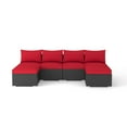 Ainfox 6 Pcs Outdoor Patio Furniture Sofa Set Clearance,Red