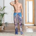 thumbnail image 6 of Lsque Majestic Fantasy Castle Print Men's Pajama Pants, Lounge Pant - Comfortable Home Wear,Elastic Waistband, Stylish Design-XX-Large, 6 of 9