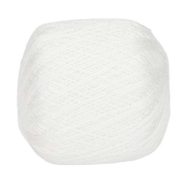 Lace Thread, Comfortable Touch Anti Pilling Pure White Cotton Crochet Thread Anti Shrinkage Easy Storage Washable for Knitting Clothes for DIY Crafts