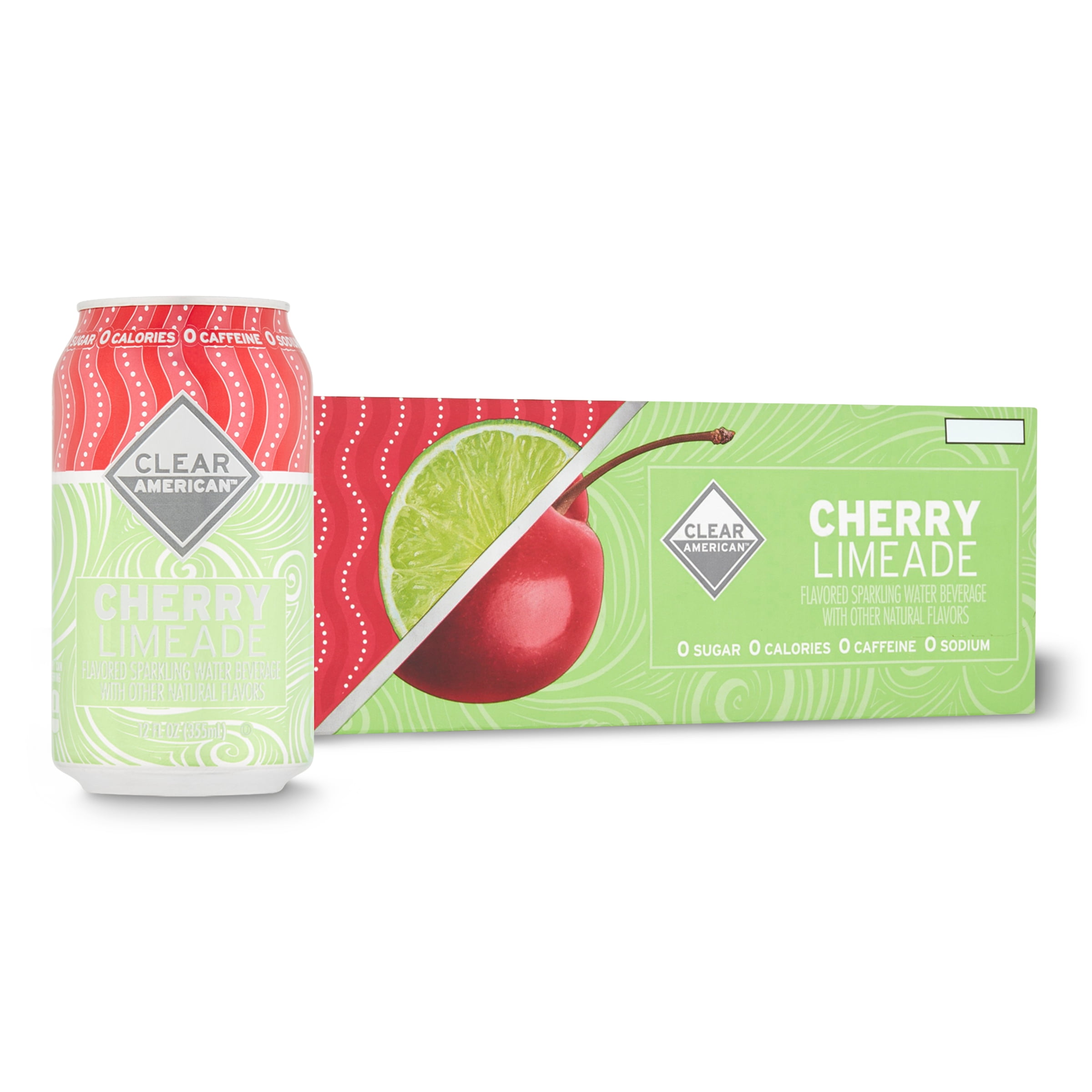 Clear American Sparkling Water, Cherry Limeade, 12 fl Oz, 12 Count