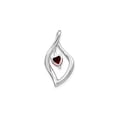 thumbnail image 4 of Natural Red Garnet 2/5 Carat (Ctw) Heart Pendant Necklace in 14K White Gold with Chain, 4 of 5