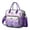 Purple-52, variant on Hippie Retro Style Symmetrical Picnic Bag - Multi-Pocket Leakproof Cooler Tote