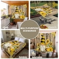 thumbnail image 6 of Yellow Sunflower Large Tapestry for Bedroom Wall Hanging Tapestry, Farmhouse Wood Grain Bees Gnomes Ceiling Backdrop Tapestries Poster Blanket Wall Decor for Teens Room Living Room Dorm 100" x 59", 6 of 8