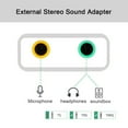thumbnail image 3 of YIEMEEN USB to 3.5mm Sound Adapter External Sound Card for PC Laptop Stereo Headphone, 3 of 14