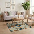 thumbnail image 3 of ODIKA 4'x6' Washable Area Rug Pet Friendly, Non-Shedding Personalized Music Themed Guitar Graphic Retro Record Movie Theater for Bedroom, Reading Nook, 3 of 7