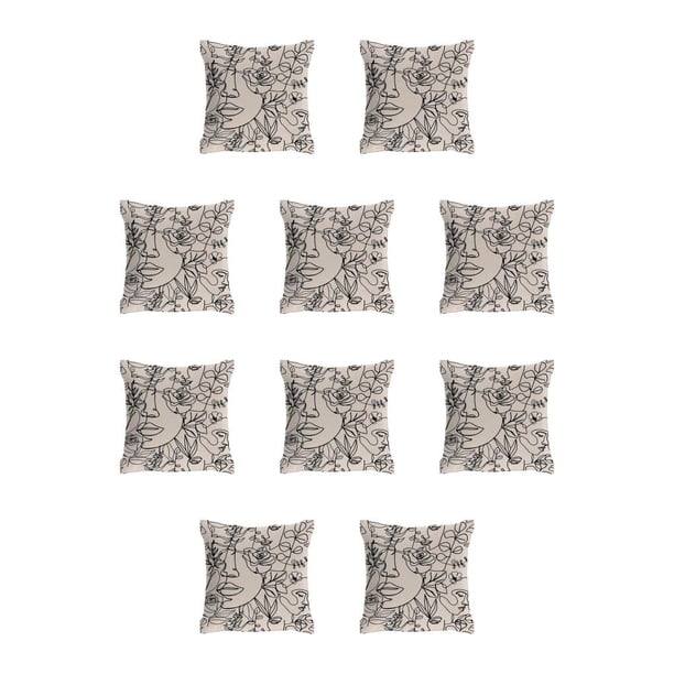 Kearding Funda de almohada y duradera, además de decoración del hogar, funda para cojín, compatible con W0134-2 W0134-2 10Conjunto