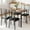 Brown, variant on Black Dining Table Set for 4, Kitchen Table and Chairs for 4, 5 Piece Kitchen Dining Room Table Set,Space-Saving Wood Modern Rectangle Dinner Table Dinette Furniture for Breakfast Nook,Home Office