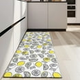 thumbnail image 4 of Yellow Lemon Fruit Slices White Pattern Kitchen Rug Mat,Kitchen Runner Rugs Non Skid Washable,Decorative Kitchen Floor Mats for Kitchen,Sink,Laundry,17"X47", 4 of 5