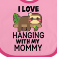 thumbnail image 4 of Inktastic I Love Hanging out with My Mommy with Sloth Boys or Girls Baby Bib, 4 of 4