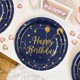 thumbnail image 4 of Juego de platos y servilletas de feliz cumpleaños, platos de papel desechables y servilletas con tenedores, juego de vajilla para decoraciones de fiesta de cumpleaños, 4 of 4