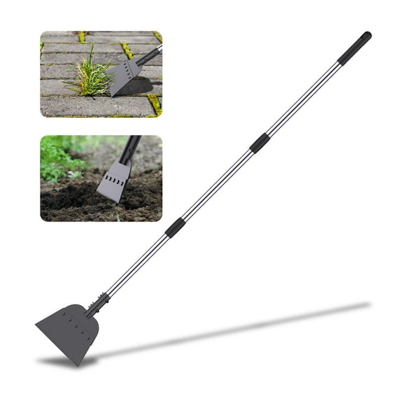 Garden Cleaning Shovel，Ice Scraper, Snow Shovel，Adjustable Handle Heavy Duty Multifunctional Cleaning Shovel，Steel Flat Shovel for Lawn Edging，Weed and Ice Removal(59In)