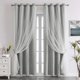 thumbnail image 2 of ddioayh Curtains Double Layer Blackout Thermal Insulated with Star Lace Design 84x52in for Bedroom and Living Room Adjustable Light Control, 2 of 6