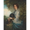 thumbnail image 2 of Sir Francis Grant 19x24 Gold Ornate Framed and Double Matted Museum Art Print Titled - Portrait of Lady Alice Peel, Holding a King Charles Spaniel on Her Lap, 2 of 4