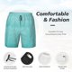 thumbnail image 3 of Fotbe Blue And Turquoise Traje de Baño para Hombre – Shorts de Natación de Secado Rápido con Forro y Bolsillos-Medium, 3 of 6