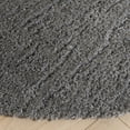 thumbnail image 3 of SAFAVIEH Lindsay Deborah Solid Polyester Shag Area Rug, Dark Gray, 6'7" x 6'7" Round, 3 of 7