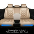 thumbnail image 4 of For Acura Car Seat Covers 5 Seats Full Set, Pu Leather Auto Cushion Protector, Front Rear Seat Cover for RDX RLX TLX TL TSX ZDX Beige, 4 of 15