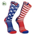 thumbnail image 1 of TCK Elite USA Flag Digital Camo Mis-Match Red White Blue Crew Socks, 1 of 5