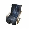 thumbnail image 4 of Dark Blue Soft Flannel Fleece Blanket, Vivid Night Sky with Stars Clouds and Crescent Moon Wooden Planks Celestial, Cozy Plush for Indoor and Outdoor Use, 60" x 80", Dark Blue White, by Ambesonne, 4 of 6