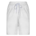 thumbnail image 4 of KIHOUT Men's Solid 2-in-1 Beach Swim Trunks - Quick Dry Polyester, Elastic Drawstring Waist, Built-in Liner & Pockets for Summer, 4 of 6