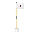 thumbnail image 1 of KINGTOP Miniature Golf Flagstick, Practice Putting Green Flags for Yard, Golf Pin Flag Hole Cup Set, Portable 2-Section Design, 3ft Flagpole, White Flag Numbered #1, Indoor | Outdoor, 1 of 4