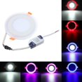 thumbnail image 3 of 6W Double Couleur rgb LED Plafonnier Encastré Panneau Rond vers le Bas Lumière, 3 of 4