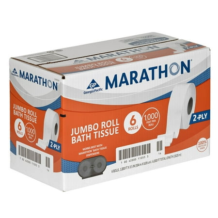 Marathon Jumbo Roll Bath Tissue - 6 rolls (Best Deal On Toilet Paper This Week)