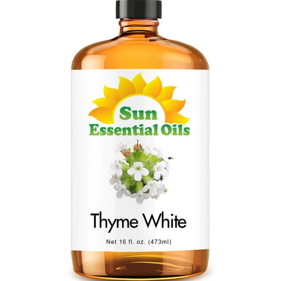 Sun Essential Oils Therapeutic Thyme White Essential Oil, 16 Fluid Ounces