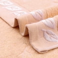 thumbnail image 4 of Unique Bargains Leaves Pattern Bathroom Hand Towels Soft Light Salmon 4-Piece, 4 of 5