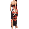 thumbnail image 3 of Vestido Floral para Mujer, Verano 2025, con Tirantes Finos, Ajustado, de , para Vacaciones en la Playa. Negro L, 3 of 10