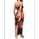 thumbnail image 3 of Vestido Floral para Mujer, Verano 2025, con Tirantes Finos, Ajustado, de , para Vacaciones en la Playa. Negro L, 3 of 10