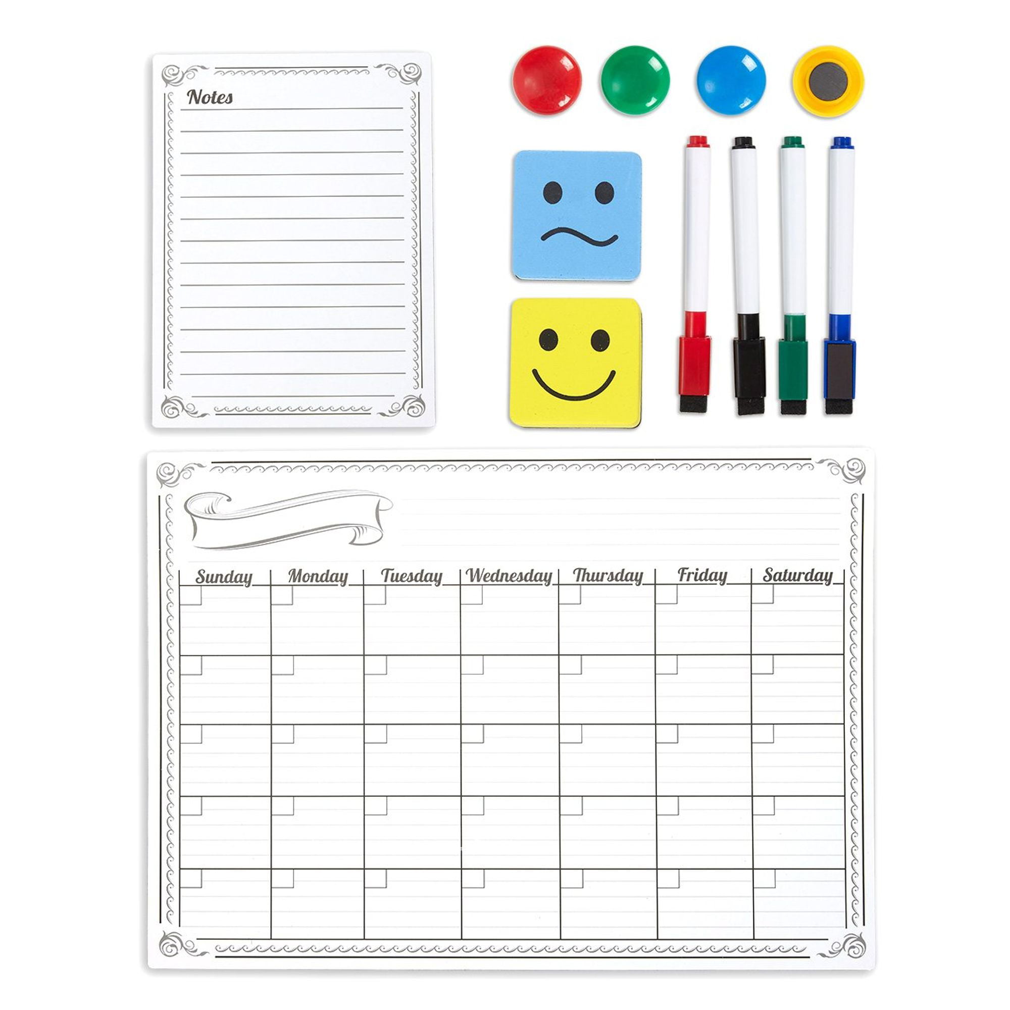 magnetic-calendar-whiteboard-weekly-calendar-shopping-list-organizer