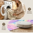 thumbnail image 5 of ODIKA Pink Mermaid Kawaii Galaxy Tie Dye Shaped Floormat Stain Resistant Low Profile for Dorm Room, Small Living Apartment, 5 of 7