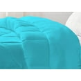 thumbnail image 6 of 3 Piece Luxury U Shape Pattern Comforter By D.N.G. BEDDINGS Set Premium Super Soft, 1000 Thread Count 100% Egyptian Cotton Oversized Super King Size Turquoise Blue Color, 6 of 9