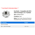thumbnail image 2 of Fan Clutch - Compatible with 2001 - 2004 Ford Ranger 2.3L 4-Cylinder 2002 2003, 2 of 3