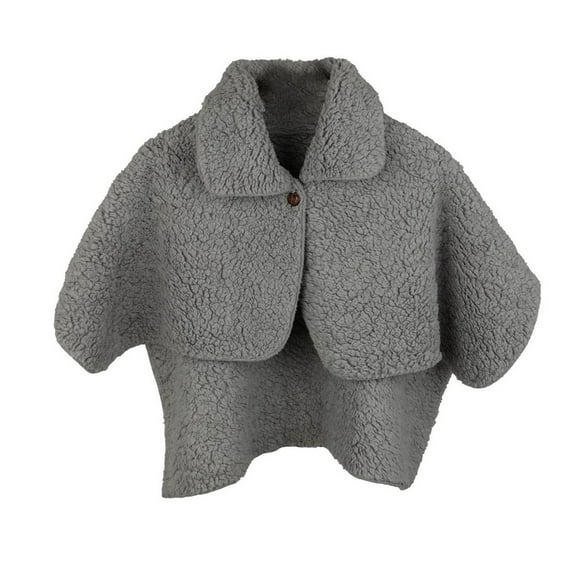 UJNDER Soft Home Shoulder Wrap Warm Neck Vest Autumn Winter Outdoor Shoulder Cape for Women Cozy Layering Grey