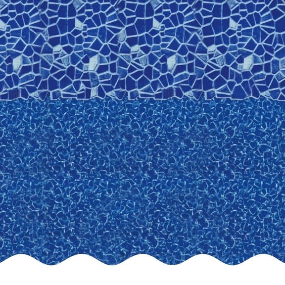 SmartLine 16' x 32' Oval Cracked Glass Overlap Above Ground Swimming Pool Liner, 48/52" Height, 25 Gauge