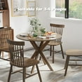 thumbnail image 5 of Costway Modern Round Wood Dining Table 35'' W/ Solid Wood Legs& Base for Home, Office, 5 of 12