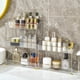 thumbnail image 3 of Injueey Gabinete resistente para baño, Pedestal de almacenamiento, estante transparente, adiós, desordenado, con solución funcional Almacenamiento y organización del hogar color transparente 2, 3 of 6