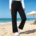 thumbnail image 5 of Sevevn Women's Drawstring High Waist Wide Leg Casual Lounge Pants with Side Pockets, 5 of 6